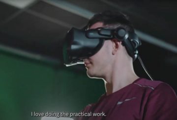 Student with VR Headset