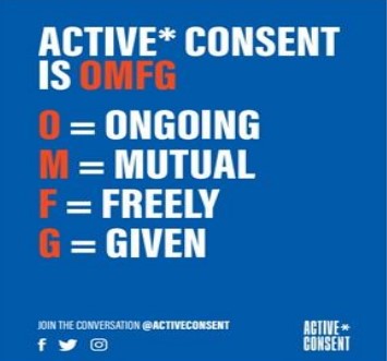 active consent is ongoing, mutual and freely given